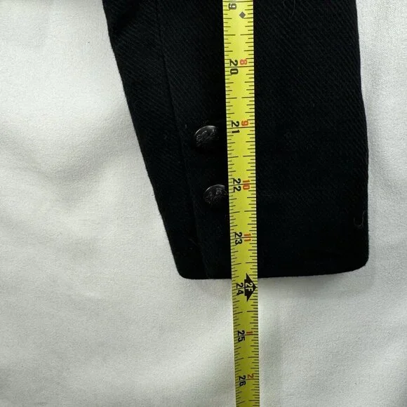 Naf Naf Military/March Band/ Dark Academia Black Blazer Sz 36/S 100% Cotton - Picture 12 of 14